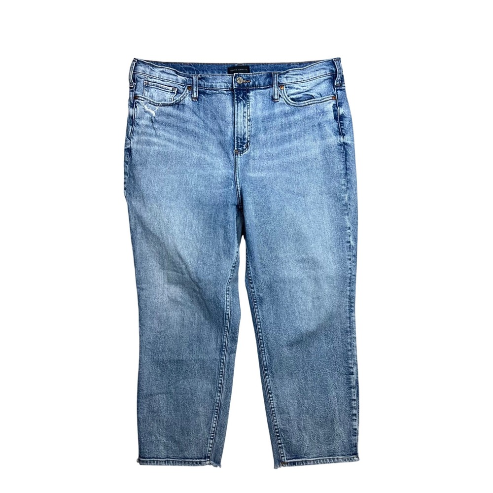 Silver Jeans Co Frisco Straight‎ Crop Size 16 High Rise Relaxed Fit 38" Waist